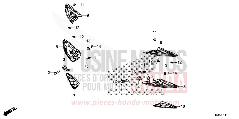 SOZIUS-FUSSRASTE von PCX PEARL COOL WHITE (NHA16) von 2019