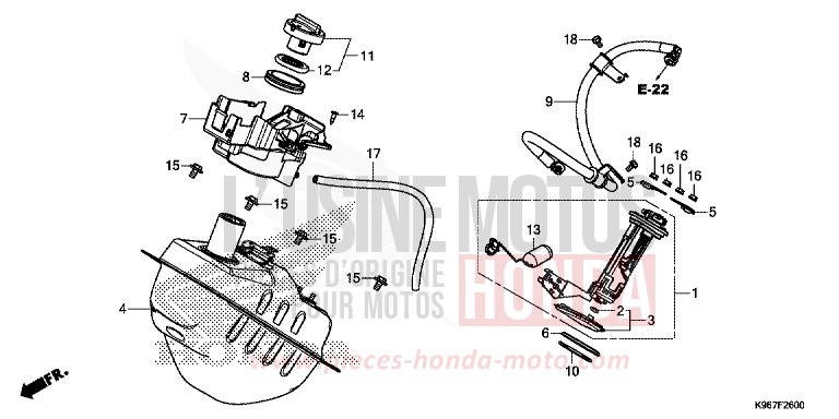 KRAFTSTOFFTANK von PCX PEARL COOL WHITE (NHA16) von 2019