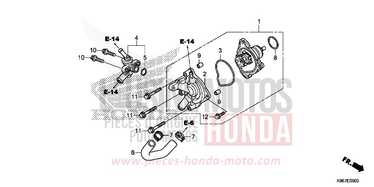 WASSERPUMPE von PCX PEARL NIGHTSTAR BLACK (NHA84) von 2019
