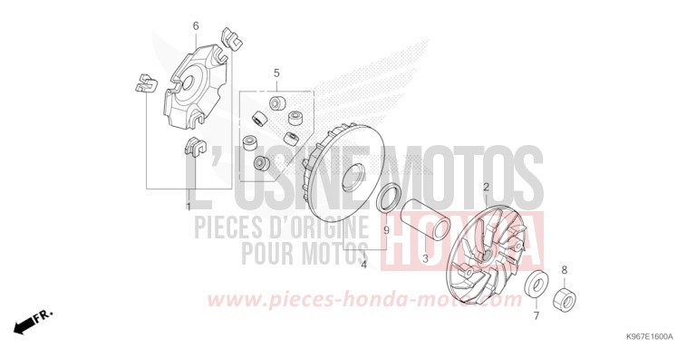 ANTRIEBSFLAECHE von PCX PEARL NIGHTSTAR BLACK (NHA84) von 2019