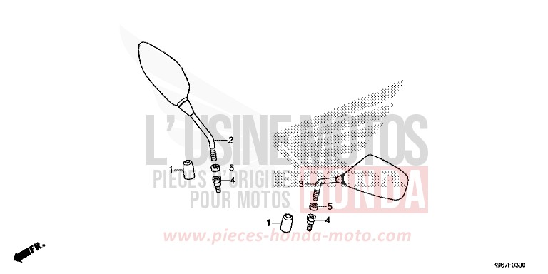 SPIEGEL von PCX PEARL NIGHTSTAR BLACK (NHA84) von 2019