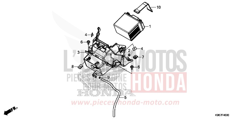 BATTERIE von PCX PEARL NIGHTSTAR BLACK (NHA84) von 2019