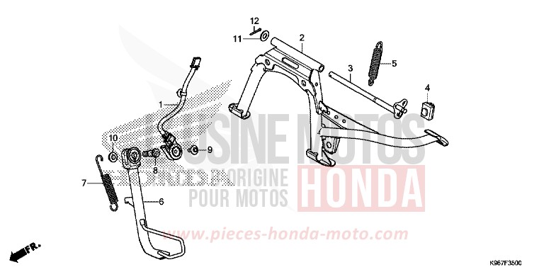 STAENDER von PCX PEARL SPLENDOR RED (R369) von 2019