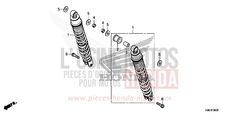 KISSEN, HINTEN von PCX PEARL SPLENDOR RED (R369) von 2019