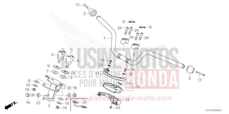 ROHRGRIFF/GRIFFABDECKUNG von PCX CANDY LUSTER RED (R368) von 2021