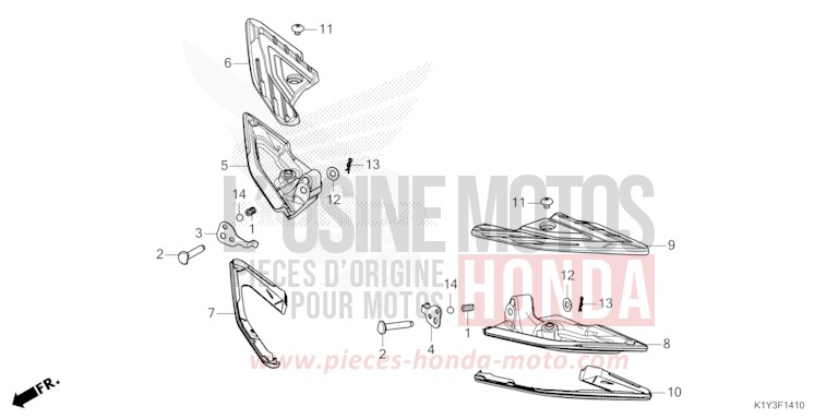 SOZIUS-FUSSRASTE von PCX MAT COSMO SILVER METALLIC (NHC35) von 2021