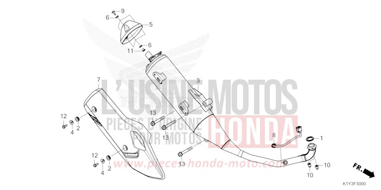ABGAS-SCHALLDAEMPFER von PCX MAT COSMO SILVER METALLIC (NHC35) von 2021