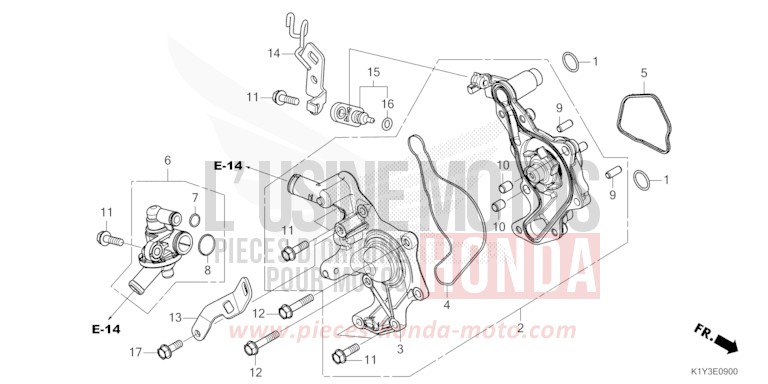 WASSERPUMPE von PCX MAT DIM GRAY METALLIC (NHC34) von 2021