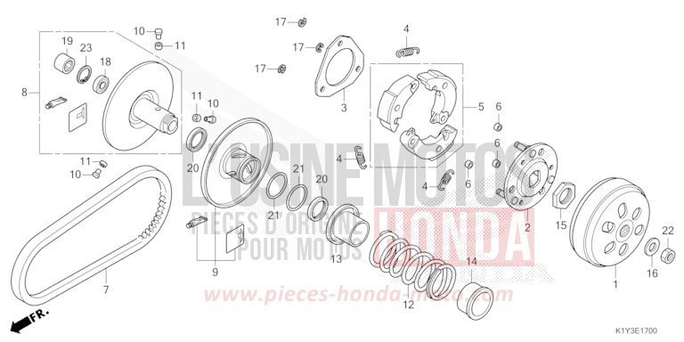 ABTRIEBSFLAECHE von PCX MAT DIM GRAY METALLIC (NHC34) von 2021