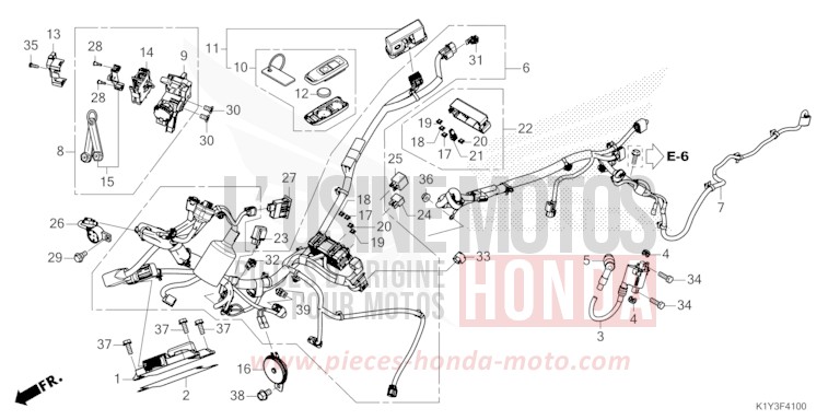 KABELBAUM/FERNBEDIENUNGSSCHLUESSEL (WW125M/AM/N/AN) von PCX MAT DIM GRAY METALLIC (NHC34) von 2021