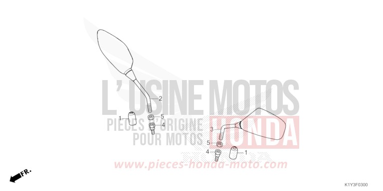 SPIEGEL von PCX MAT GALAXY BLACK METALLIC (NHA76) von 2021