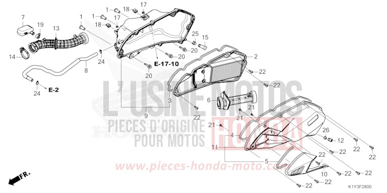 LUFTFILTER von PCX MAT GALAXY BLACK METALLIC (NHA76) von 2021
