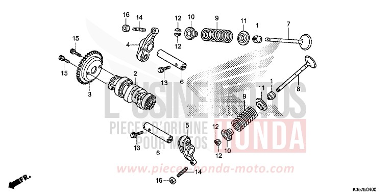 NOCKENWELLE/VENTIL von PCX PEARL SIENA RED (R320) von 2017