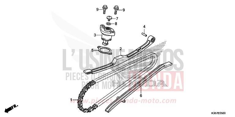 NOCKENWELLENKETTE/SPANNVORRICHTUNG von PCX PEARL SIENA RED (R320) von 2017