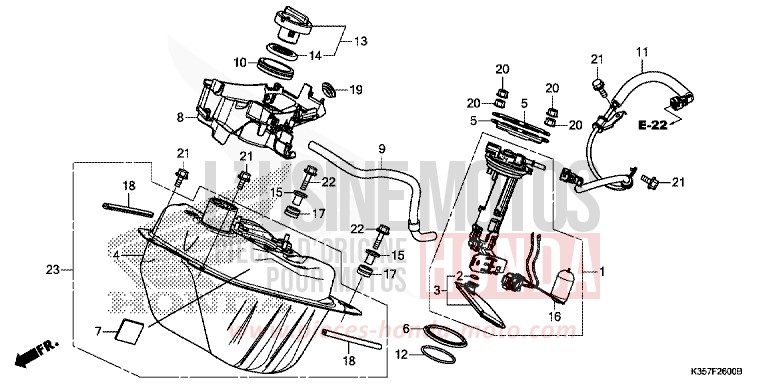 KRAFTSTOFFTANK von PCX PEARL SIENA RED (R320) von 2017