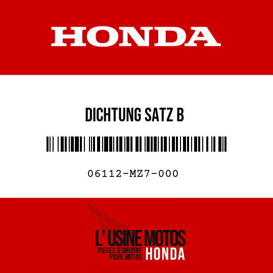 image de 06112-MZ7-000 DICHTUNG SATZ B