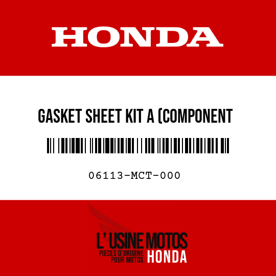 image de 06113-MCT-000 GASKET SHEET KIT A (COMPONENT PARTS)