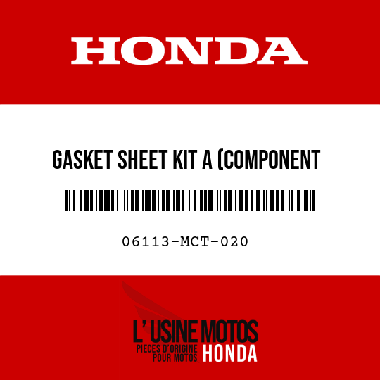 image de 06113-MCT-020 GASKET SHEET KIT A (COMPONENT PARTS)