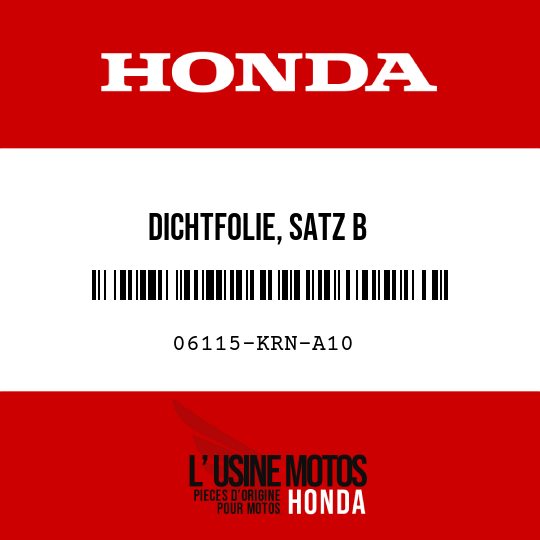 image de 06115-KRN-A10 DICHTFOLIE, SATZ B