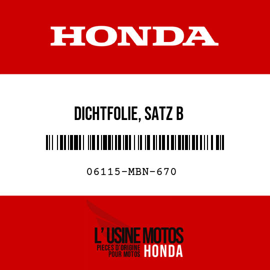 image de 06115-MBN-670 DICHTFOLIE, SATZ B