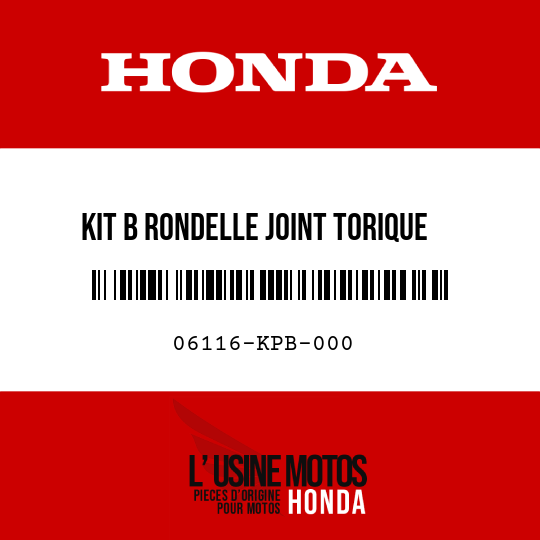 image de 06116-KPB-000 KIT B RONDELLE JOINT TORIQUE