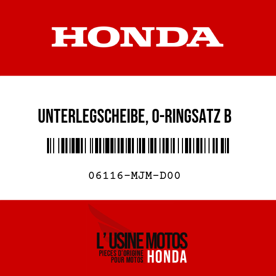 image de 06116-MJM-D00 UNTERLEGSCHEIBE, O-RINGSATZ B