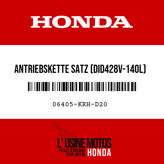 image de 06405-KRH-D20 ANTRIEBSKETTE SATZ (DID428V-140L)