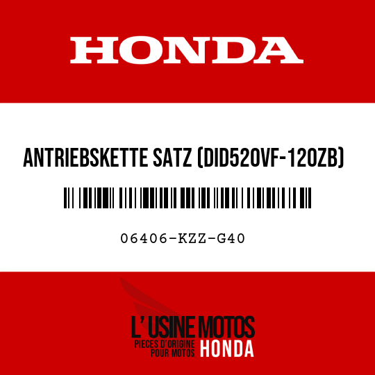 image de 06406-KZZ-G40 ANTRIEBSKETTE SATZ (DID520VF-120ZB) (14/40T)
