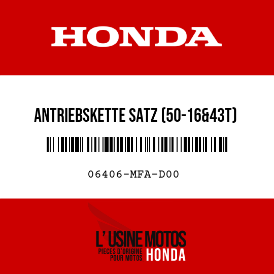 image de 06406-MFA-D00 ANTRIEBSKETTE SATZ (50-16&43T)