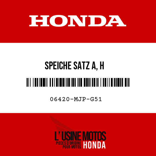 image de 06420-MJP-G51 SPEICHE SATZ A, H