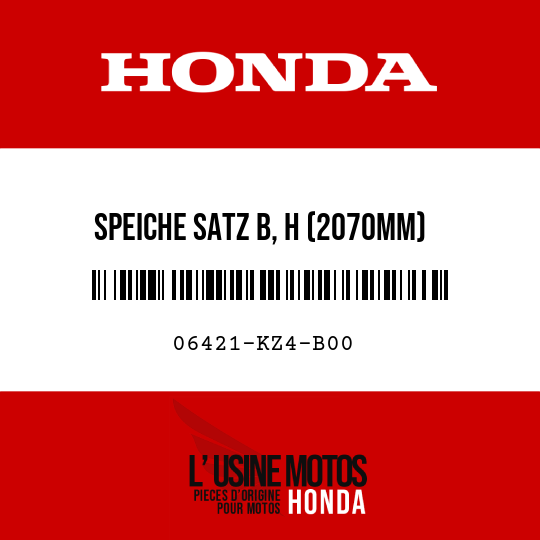 image de 06421-KZ4-B00 SPEICHE SATZ B, H (2070MM)