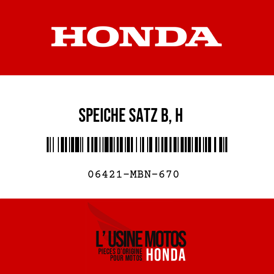 image de 06421-MBN-670 SPEICHE SATZ B, H