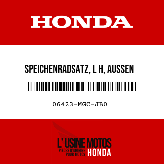image de 06423-MGC-JB0 SPEICHENRADSATZ, L H, AUSSEN