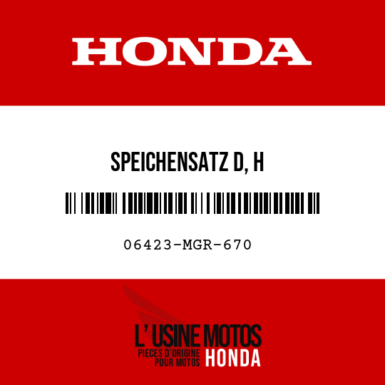 image de 06423-MGR-670 SPEICHENSATZ D, H