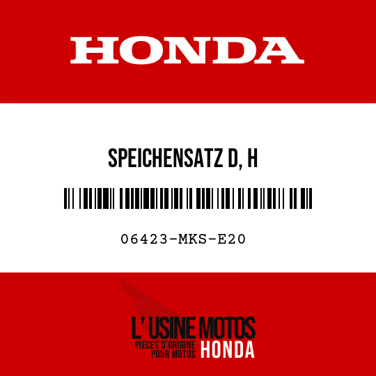 image de 06423-MKS-E20 SPEICHENSATZ D, H