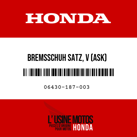 image de 06430-187-003 BREMSSCHUH SATZ, V (ASK)