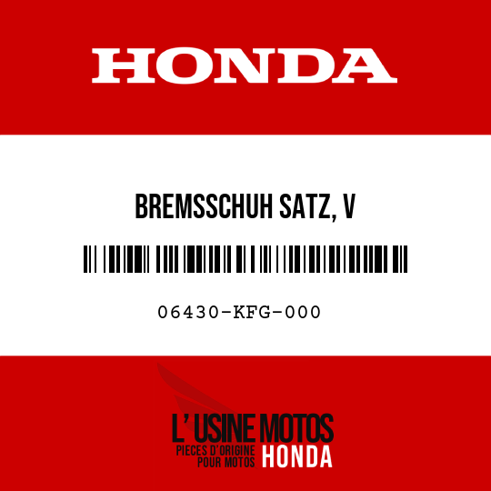 image de 06430-KFG-000 BREMSSCHUH SATZ, V