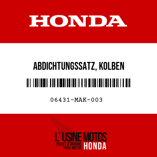 image de 06431-MAK-003 ABDICHTUNGSSATZ, KOLBEN