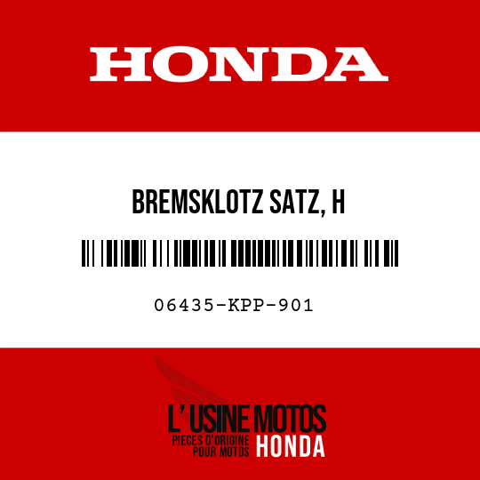 image de 06435-KPP-901 BREMSKLOTZ SATZ, H