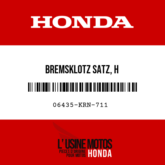 image de 06435-KRN-711 BREMSKLOTZ SATZ, H