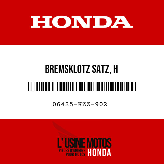 image de 06435-KZZ-902 BREMSKLOTZ SATZ, H