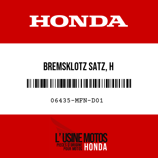 image de 06435-MFN-D01 BREMSKLOTZ SATZ, H
