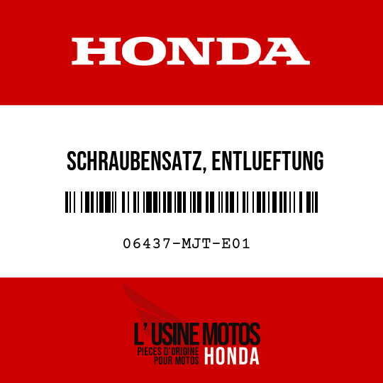 image de 06437-MJT-E01 SCHRAUBENSATZ, ENTLUEFTUNG