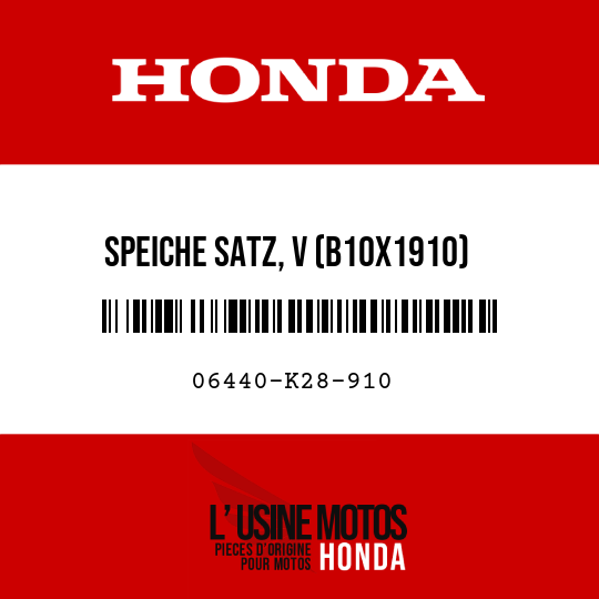 image de 06440-K28-910 SPEICHE SATZ, V (B10X1910)