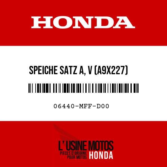 image de 06440-MFF-D00 SPEICHE SATZ A, V (A9X227)