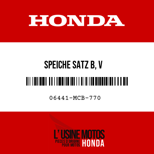 image de 06441-MCB-770 SPEICHE SATZ B, V