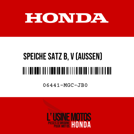 image de 06441-MGC-JB0 SPEICHE SATZ B, V (AUSSEN)