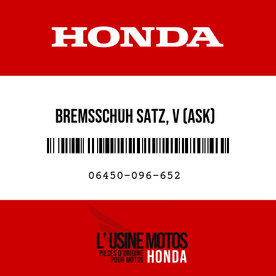 image de 06450-096-652 BREMSSCHUH SATZ, V (ASK)