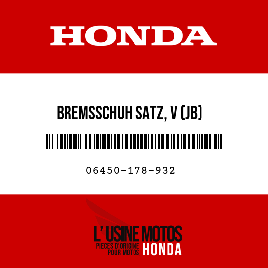 image de 06450-178-932 BREMSSCHUH SATZ, V (JB)