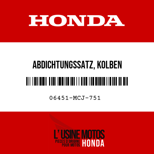 image de 06451-MCJ-751 ABDICHTUNGSSATZ, KOLBEN